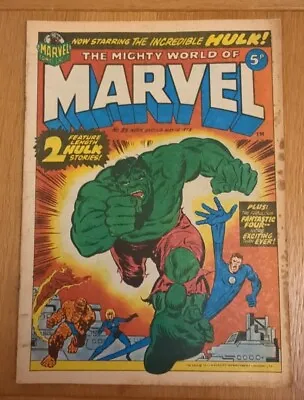 Buy MIGHTY WORLD OF MARVEL #33 - 19 May 1973 Hulk, Fantastic Four UK Comic • 3£