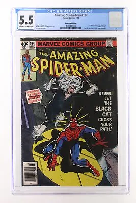 Buy Amazing Spider-Man #194 - Marvel Comics 1979 CGC 5.5 1st Appearance Of The Black • 147.91£