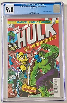 Buy Incredible Hulk: Facsimile Edition #181 - 2023 - Wolverine - CGC 9.8 • 55£