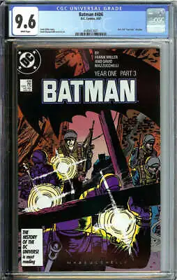 Buy Batman #406 Cgc 9.6 White Pages // Part 3 Year One Storyline Dc 1987 • 72.39£