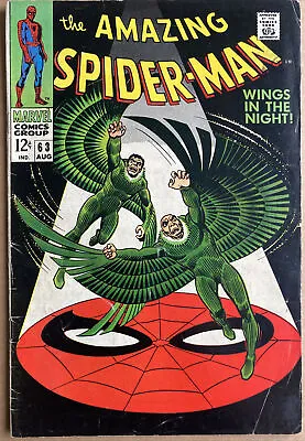 Buy THE AMAZING SPIDER-MAN #63 August 1968 2 Vultures App Adrian Toomes Buckie Drago • 69.99£