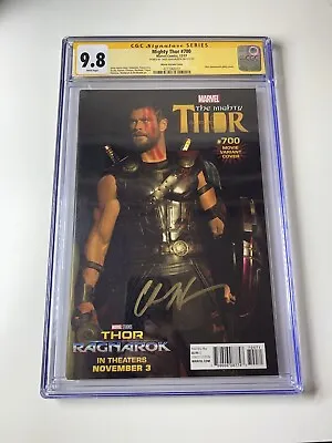Buy Mighty Thor 700 CGC 9.8 SS Chris Hemsworth Movie Ragnarok Photo Variant • 414.09£