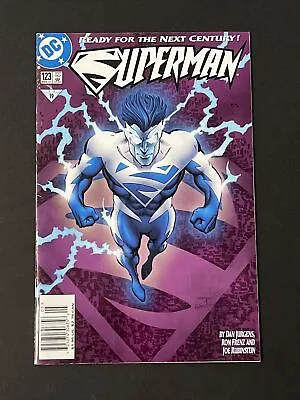Buy Superman #123 FN- 1st Blue Electric Suit Newsstand Variant DC Comics 1997 • 7.90£