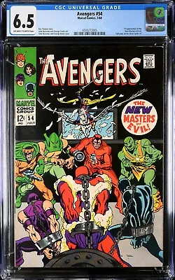 Buy Avengers #54 1968 CGC 6.5 OW/W | Masters Of Evil, Ist App. Ultron | 4330272005 • 129£