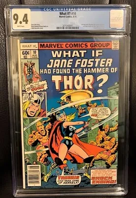 Buy What If? #10  1ST JANE FOSTER AS THOR CGC 9.4 WHITE PAGES! • 71.92£