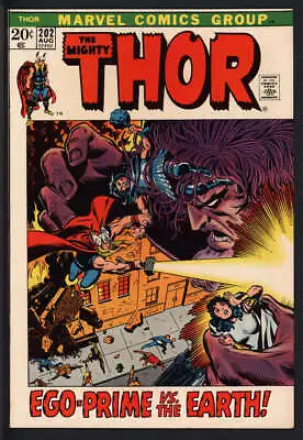 Buy Thor #202 9.2 // 1st App Ego Prime Marvel Comics 1972 • 49.55£