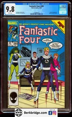 Buy Fantastic Four 285 Cgc 9.8 White Pages John Byrne 12/85 💎 Secret Wars Ii Story • 108.47£