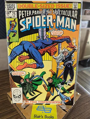 Buy Marvel's SPECTACULAR SPIDER-MAN #75 [1983] 9.2-9.4 NM-; Double-Sized W/Black Cat • 9.58£