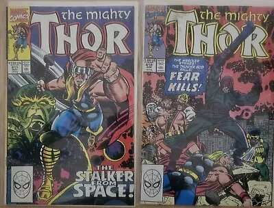 Buy Thor #417 And #418  Red Celestial 1990 Marvel Lot! • 9.69£