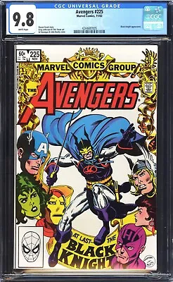 Buy Avengers #225 CGC 9.8 NM/MT WP Black Knight Cover! Marvel Comics 1982 • 79.15£