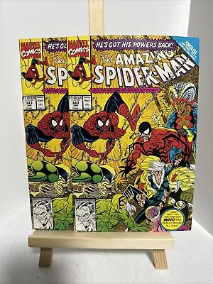 Buy Lot Of 2 THE AMAZING SPIDER-MAN 343 X2 MARVEL 1990 • 8.03£