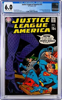 Buy (CGC 6.0) Justice League Of America #75  11/69  [Black Canary Joins JLA] • 239.38£