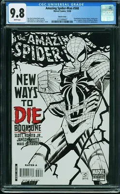 Buy Amazing Spider-Man #568 Sketch Cover Variant (CGC 9.8) 2008 New Ways To Die • 72.34£