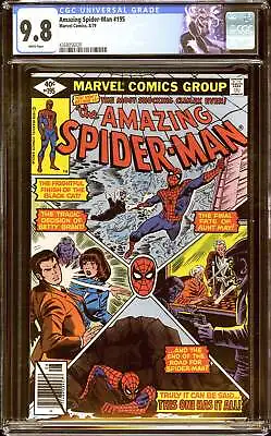Buy Amazing Spider-Man #195 CGC 9.8 (1979) Origin & 2nd App Of Black Cat! L@@K! • 340.45£
