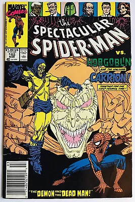 Buy The Spectacular Spider-Man #162 (1990) Hobgoblin APP; Newsstand Edition; FN/VF • 3.11£