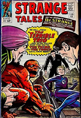 Buy Marvel Comics Strange Tales 129 VG 4.0 Dr Strange Fantastic Four 1964 • 10£