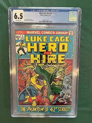 Buy Hero For Hire #4 1972 CGC 6.5 Luke Cage Marvel Comics Goodwin Story Graham Cover • 110.38£