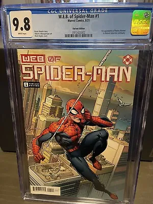 Buy W.E.B. Of Spider-Man #1 CGC 9.8 Bagley 1:25 Incentive Variant 1st Harley Keener • 70.96£