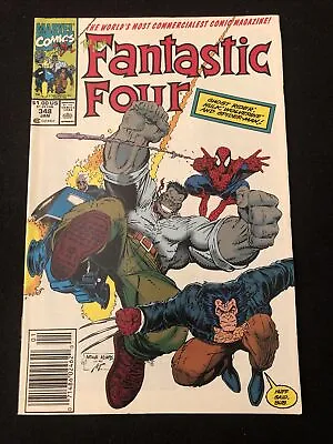 Buy Fantastic Four 348 8.0 Wolverine Grey Hulk Spider-man Ghost Rider Newstand Vv • 14.22£