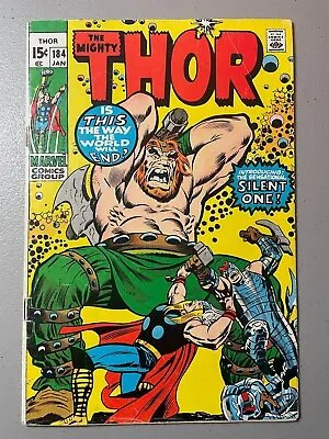 Buy Mighty Thor #184 (1971) - 1st Appearance Of The Silent One - Fine- (5.5) • 10.79£