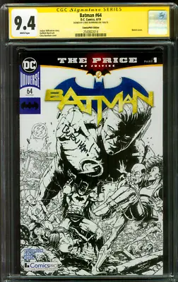 Buy Batman 64 Comics PRO Sketch Variant CGC SS 9.4 Burnham  4/19 • 103.26£