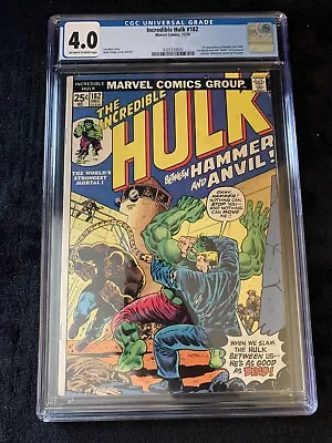 Buy The Incredible Hulk #182 CGC 4.0 Marvel, 1974. 3rd Appearance Of Wolverine • 99.29£