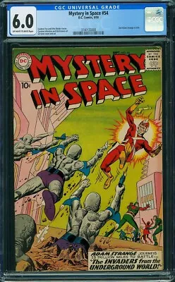 Buy Mystery In Space #54 (1959) CGC 6.0 -- O/w To White; 2nd Adam Strange In Title • 148.70£