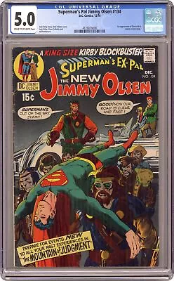 Buy Superman's Pal Jimmy Olsen #134 CGC 5.0 1970 4126079006 1st Darkseid (cameo) • 230.36£