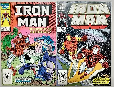 Buy Iron Man #214 #215 Marvel 1987 Comic Books: Spider-Woman • 7.99£