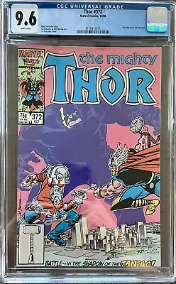 Buy Thor #372 CGC 9.6 (Marvel 1986) - 1st App Of Time Variance Authority White Pages • 80.35£