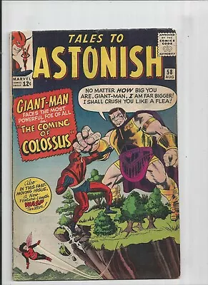 Buy Tales To Astonish #58 (Marvel,1964 GIANT-MAN/The Wasp  VS COLOSSUS FINE COND • 31.62£