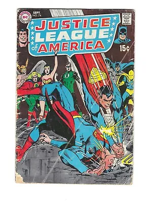 Buy Justice League Of America #74 DC 1969 VG- Black Canary Joins! Combine Shipping • 11.82£