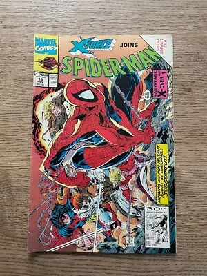 Buy Spider-Man #16 Marvel Comics X-Force Joins Sabotage Part 1 (1991) Todd McFarlane • 5£