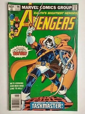 Buy Marvel Comics The Avengers #196 1st Appearance Taskmaster; George Perez VF- 7.5 • 86.74£