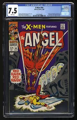 Buy X-Men #44 CGC VF- 7.5 White Pages 1st Appearance Silver Age Red Raven! Angel! • 120.37£