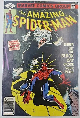 Buy The Amazing Spider-Man #194 - 1st App Of Black Cat - 1979 Marvel Comics - NM- • 162£