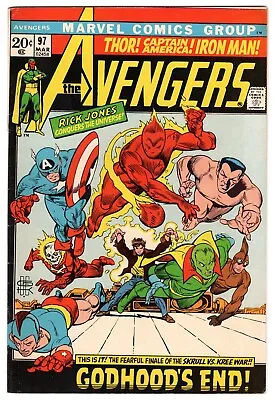 Buy Avengers Vol 1 No 97 Mar 1972 (VFN-) (7.5) Marvel, Bronze Age, Kree-Skrull War • 59.99£