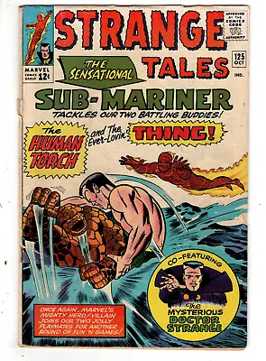 Buy Strange Tales #125 (1964) - Grade 3.0 - Sub-mariner Vs Human Torch & The Thing! • 31.72£