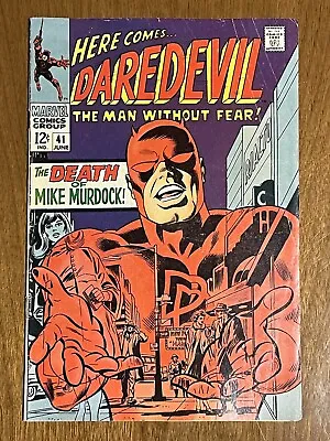 Buy Daredevil #41/Silver Age Marvel Comic Book/1st Herbert/VG- • 13.31£