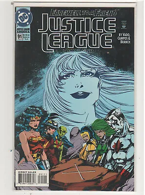 Buy Justice League America #91 Flash Wonder Woman 9.6 • 5.75£