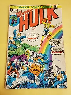 Buy The Incredible  Hulk #190, 1st App. GLORIAN  And Toad Men, 1975 • 8.39£