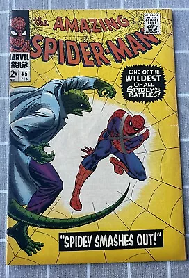 Buy The Amazing Spider-Man #45 VF- 3rd App Of The Lizard! 1966 Vintage Marvel • 140.55£