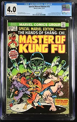 Buy Special Marvel Edition 15  Featuring Master Of Kung Fu  Cgc 4.0  1973 • 118.59£
