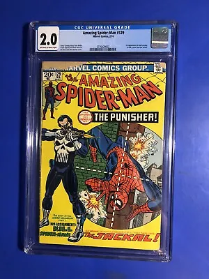 Buy Amazing Spider-Man #129 CGC 2.0 1st Appearance Punisher Marvel ROMITA Comic 1974 • 1,060.88£