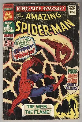 Buy Amazing Spider-Man Annual #4 G 1967 Human Torch • 15.97£
