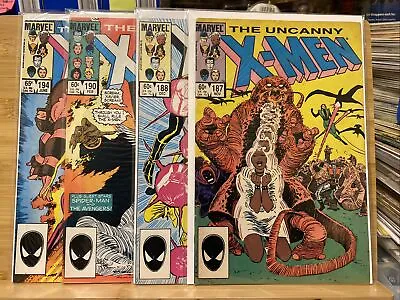 Buy Lot Of 4 Uncanny X-Men #'s 187 188 189 190 194 G-VG • 9.48£
