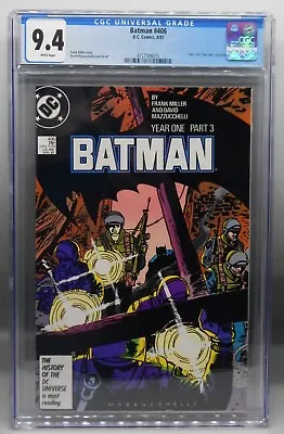 Buy CGC 9.4 DC Comics BATMAN #406 Year One Part 3 FRANK MILLER Dark Knight D.C. !!! • 51.45£