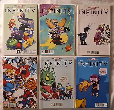 Buy Infinity #1-6 Complete Set Skottie Young Variant Covers Marvel Comics 2013 • 39.99£