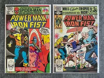 Buy Power Man And Iron Fist #76-77 | Warhawk | Daredevil | FN+ | B&B (Marvel 1981) • 2.25£