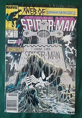 Buy Web Of Spider-Man #32 NM (1987, Marvel) RARE Newsstand Ed Kraven’s Last Hunt! • 228.73£
